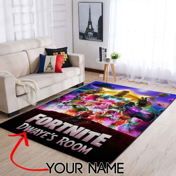 Customized Name Fortnite Rug Gift Bedroom Area Rug