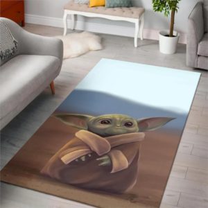 Cute Baby Yoda Star Wars Area Rug Carpet