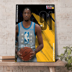 DeMar DeRozan 91 NBA All Star 2022 Poster Canvas