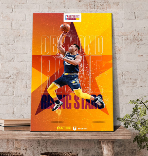Desmond Bane Rising Star 2022 NBA All Star Poster Canvas