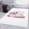 Dior Logo Violet Area Carpet Rug