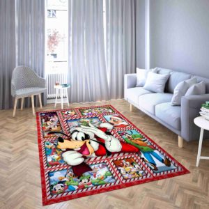 Disney Christmas Cartoon Characters Area Rug