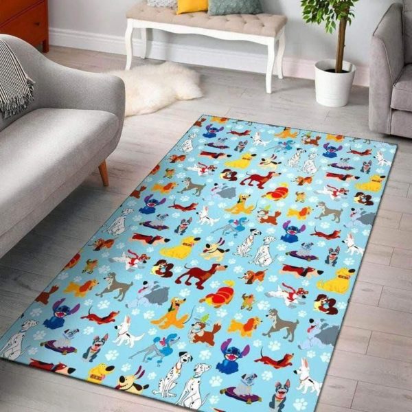 Disney Dogs Area Rug Carpet  For Living Room
