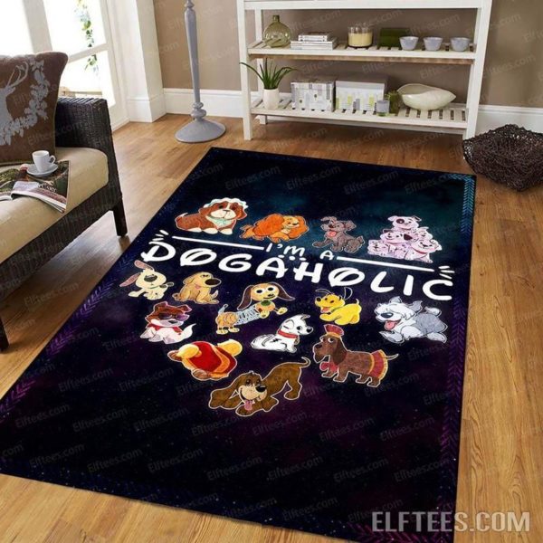 Disney Dogs Characters Lovers Dogaholic Area Rug Carpet