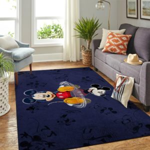 Disney Mickey Mouse With Its Reflection  Area Rug Carpet