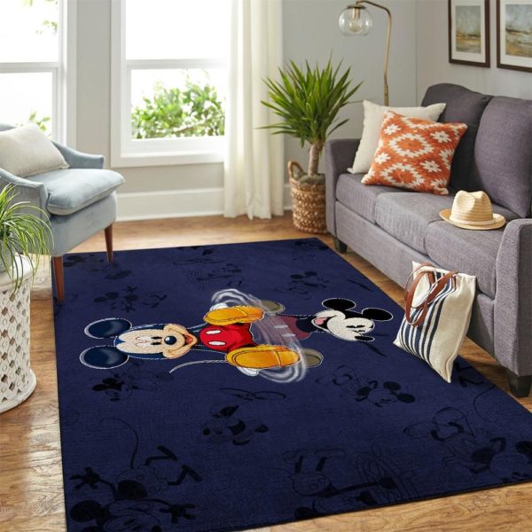 Disney Mickey Mouse With Its Reflection  Area Rug Carpet