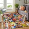 Disney Pixar Movie Characters Princesses Bambi Hercules Mickey  Area Rug Carpet
