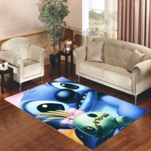 Disney Stitch Face Area Rug Carpet