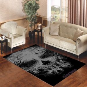 Disneyland Haunted Mansion Skull Area Rug Carpet