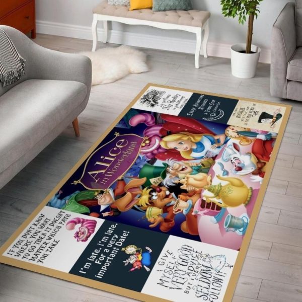 Disneys Alice In Wonderland Area Rug Carpet