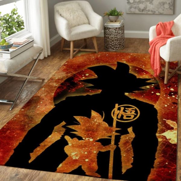 Dragon Ball Z Silhouette Anime Area Rug For Living Room