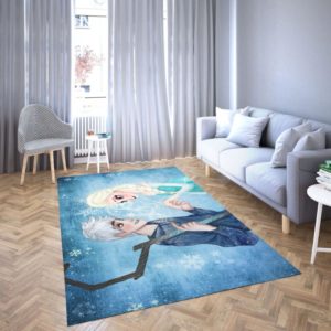 Elsa Princess Frozen Disney Area Rug Carpet Home Decor