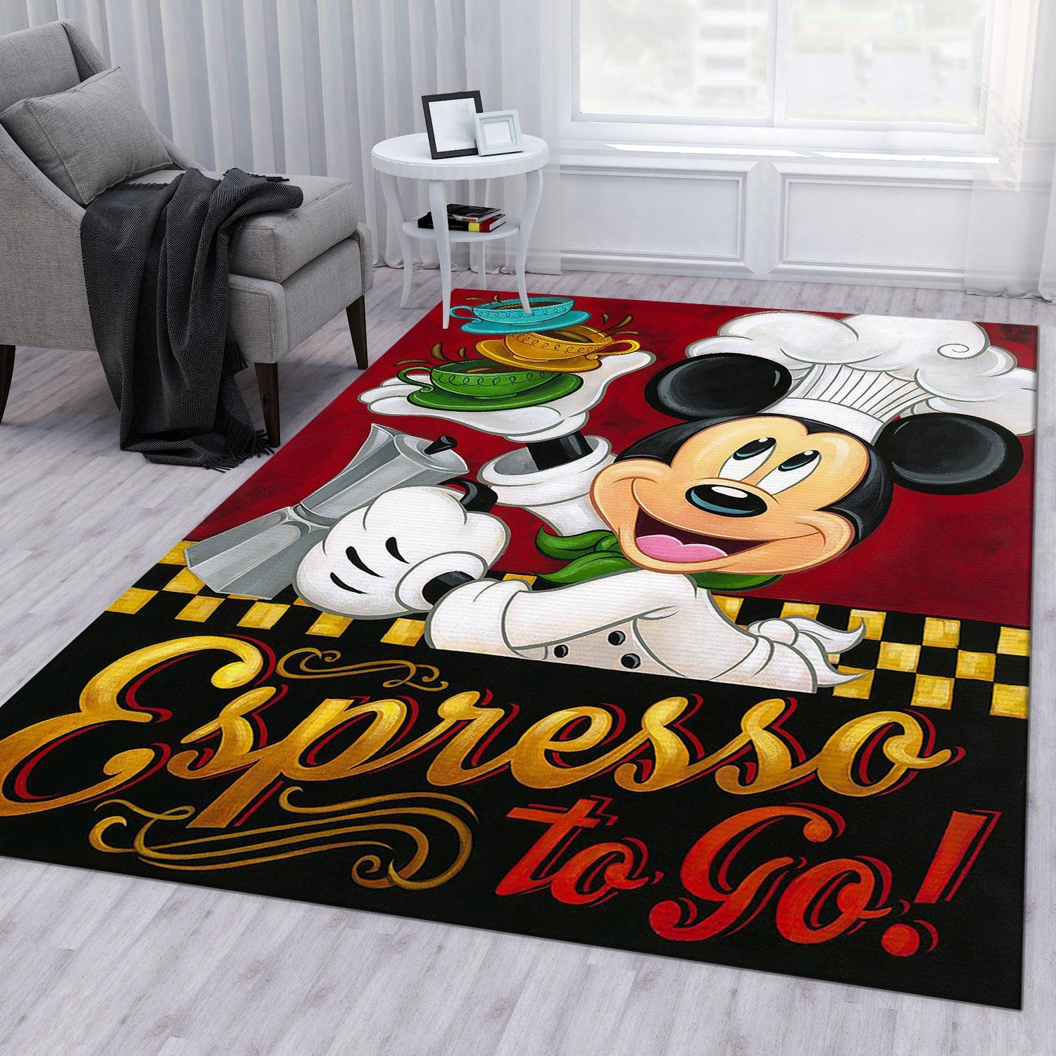 Espresso To Go Mickey Disney Area Rug Carpet Espresso To Go Mickey Disney Area Rug Carpet