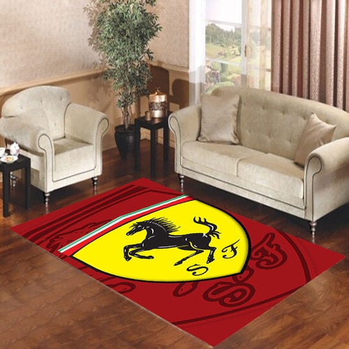 Ferrari Logo 3 Living room carpet rugs Ferrari Logo 3 Living room carpet rugs