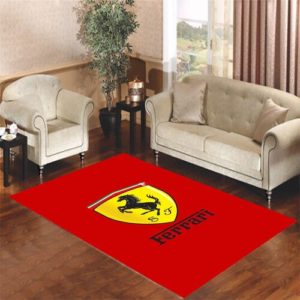 Ferrari Logo Area Carpet Rug For Living Room