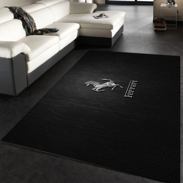 Ferrari Logo Area Rug For Bedroom Home Decor