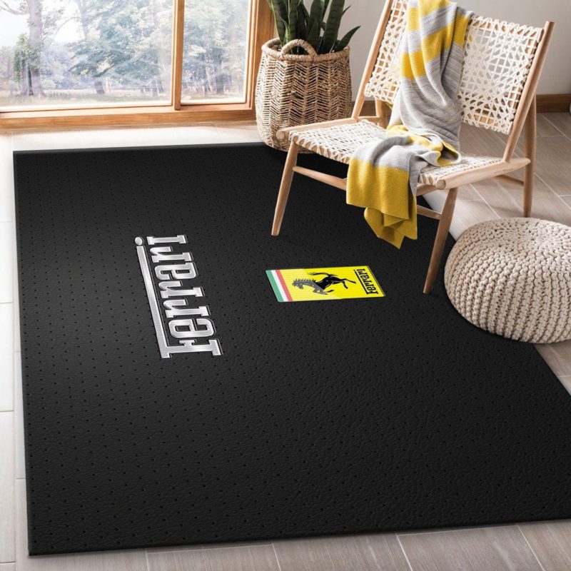 Ferrari Logo Area Rug Living Room Floor Decor Home Decor - REVER LAVIE