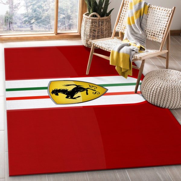 Ferrari Logo Hd Area Rug Carpet For Living Room