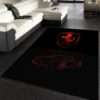 Ferrari Logo Black Background Area Carpet Rug