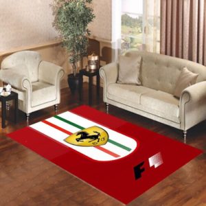 Ferrari Red F1 Area Carpet Rug