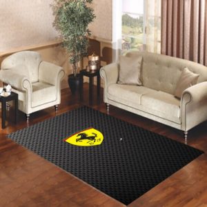 Ferrari Scuderia Black Area Carpet Rug For Living Room