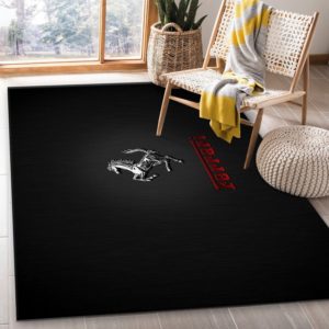 Ferrari Silver Logo For  Rug Bedroom
