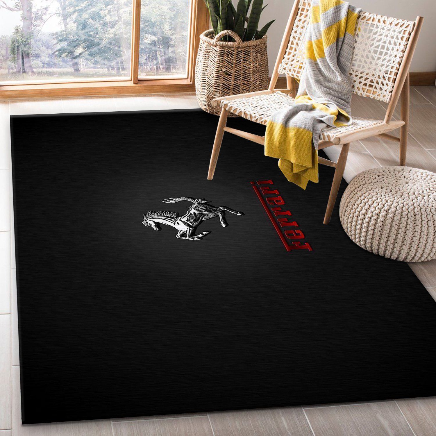 Ferrari Silver Logo For Rug Bedroom Ferrari Silver Logo For Rug Bedroom