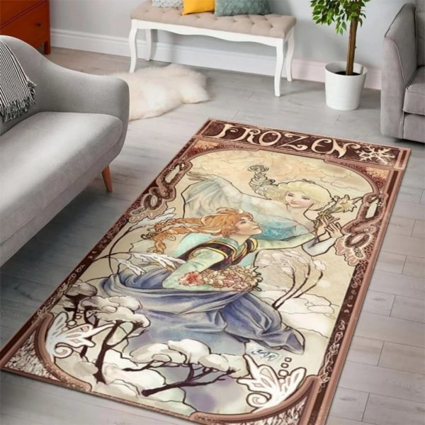 Frozen Disney Princess Characters Disney Area Rug Carpet