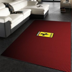 Funmozar Ferrari Logo Area Rug