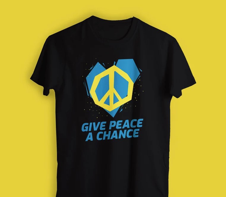 Give Peace A Chance Stand With Ukraine T-shirt Give Peace A Chance Stand With Ukraine T-shirt