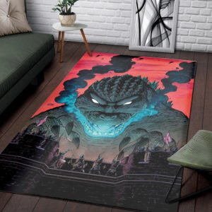 Godzilla Rage Area Rug Home Decor