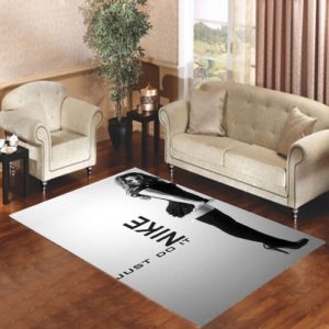 Grey Nike Girl Area Carpet Rugs