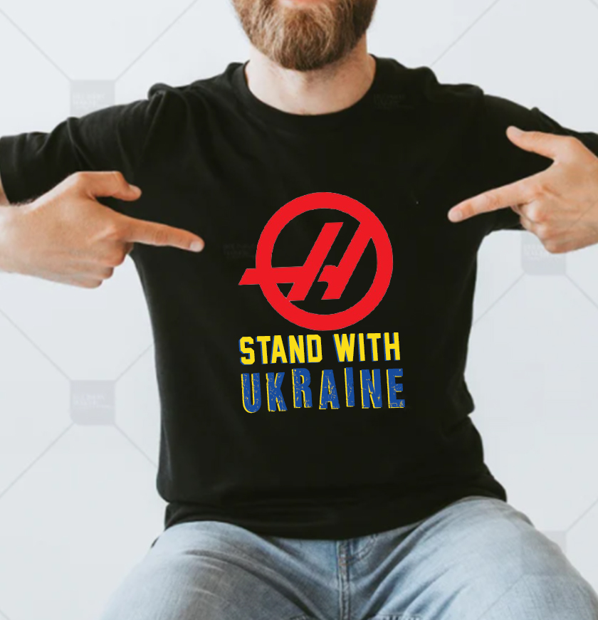 Haas F1 Drop Uralkali Haas Stand With Ukraine T-shirt Haas F1 Drop Uralkali Haas Stand With Ukraine T-shirt