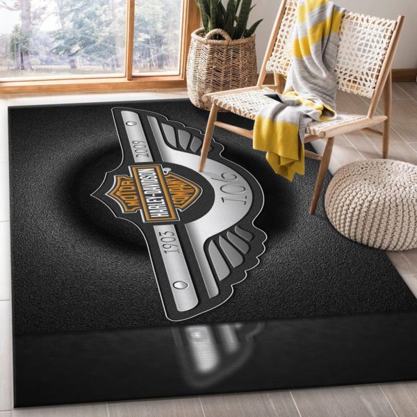 Harley Davidson Logo Rug Carpet Home Decor