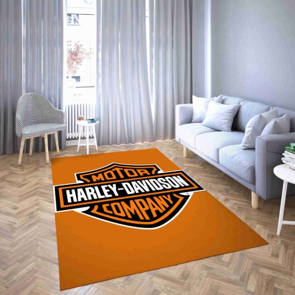 Harley Davidson Motorcycles Area Rug For Living Room