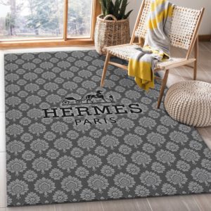 Hermes Flowers Background Area Rug Carpet