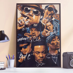 Hip Hop Legends 90s Hip Hop Poster Canvas