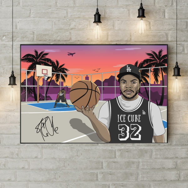 Ice Cube LA Art 90s Hip Hop Poster Canvas