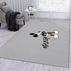 Mickey Mouse Minimalism Logo Cartoon Disney Area Rug Carpet
