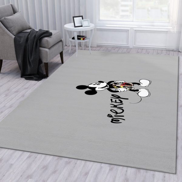 Mickey Mouse Minimalism Logo Cartoon Disney Area Rug Carpet