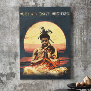 J Cole Meditate 90s Hip Hop Poster Canvas