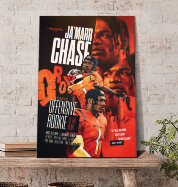 Ja Marr Chase Cincinnati Bengals Is The Offensive Rookie Of The Year NFL Honors Canvas