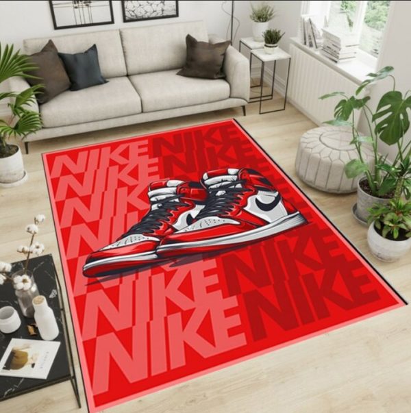 Jordan Sneaker Nike Text Art Sneaker Rug Carpet