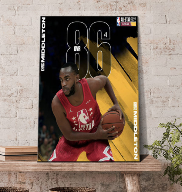 Khris Middleton 86 NBA All Star 2022 Poster Canvas
