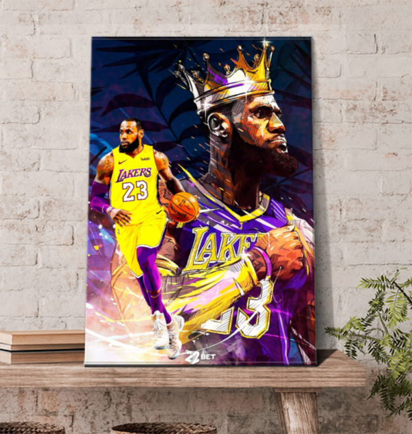 King James as LeBron James All Time Leading Scorer Poster Canvas