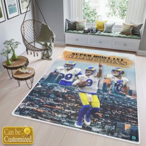 LA Rams Super Bowl LVI Champions Rug Home Decor