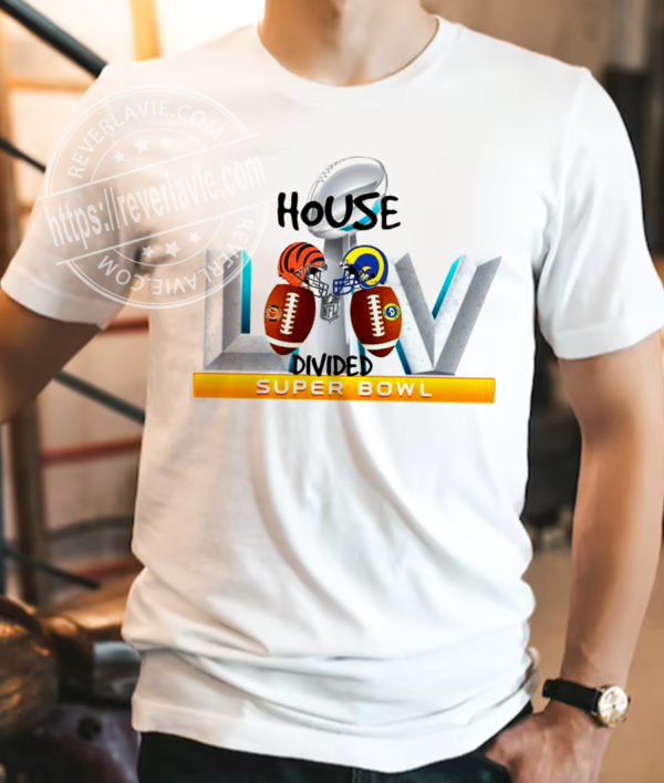 LVI Super Bowl Cincinnati Bengals vs Los Angeles Rams House Divided Classic T-Shirt