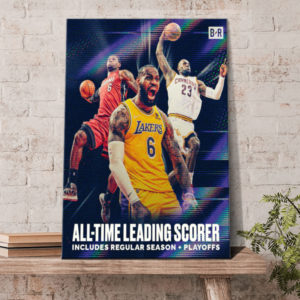 Lebron James All Time Leading Scorer Poster Canvas