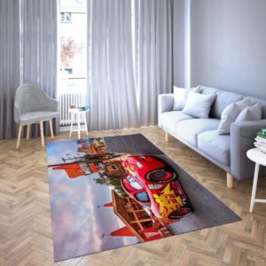 Lightning Mcqeen Disney Area Rug Carpet For Bedroom