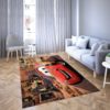 Lightning Mcqueen In Disney Cartoon Area Rug Carpet